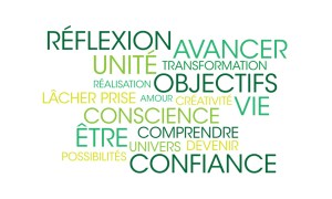 Nuage de mots coaching vert